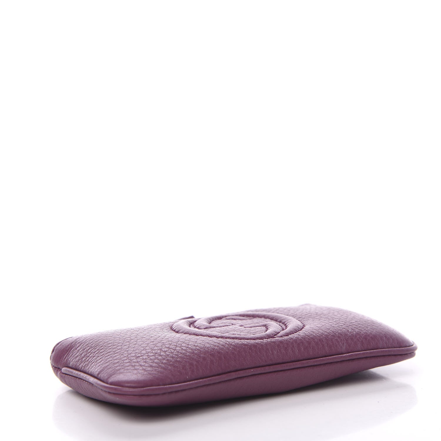 Gucci Pebbled Calfskin Soho Key Case Peonia Flower 3 of 7