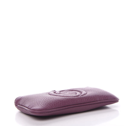 Gucci Pebbled Calfskin Soho Key Case Peonia Flower 3 of 7