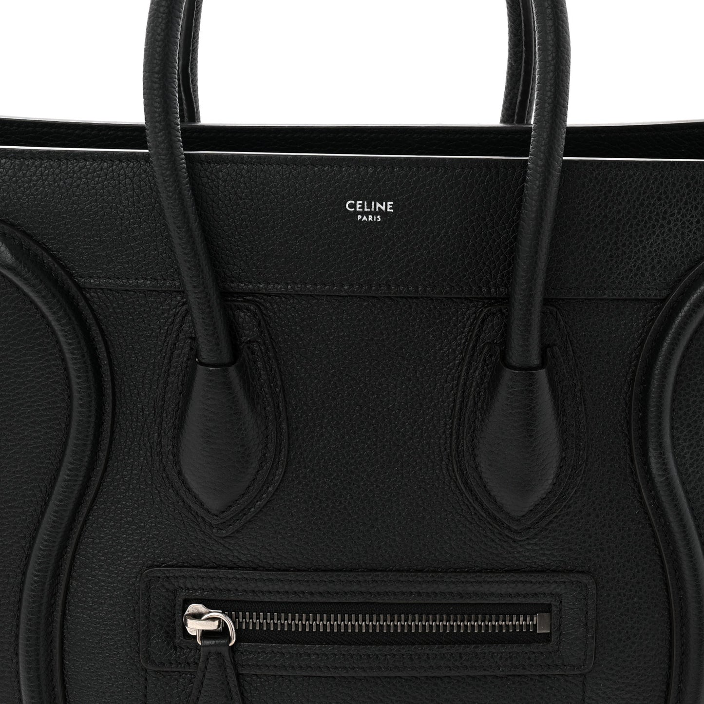 Drummed Calfskin Micro Luggage Black
