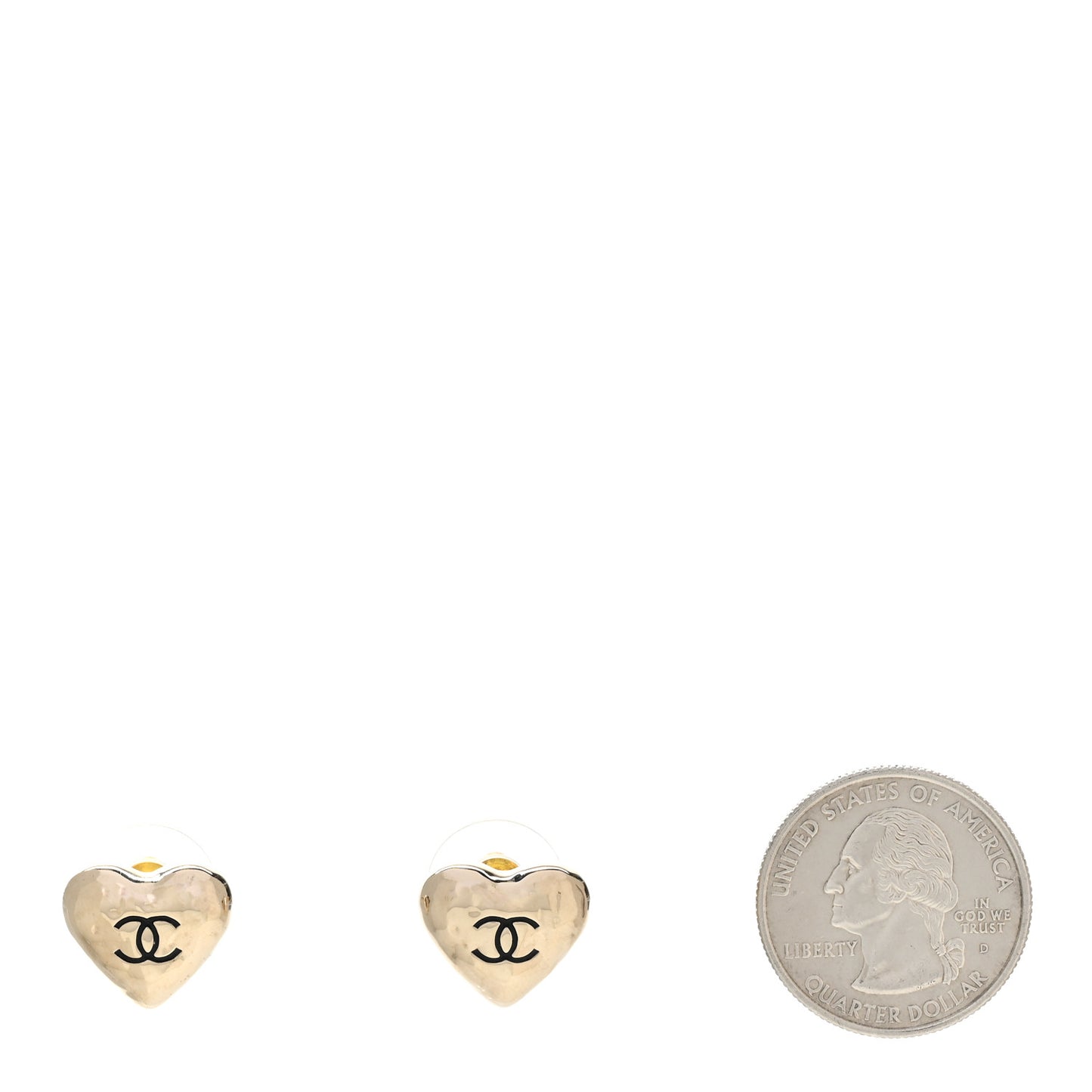 CC Heart Earrings Gold