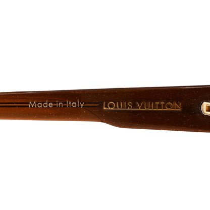 Louis Vuitton Acetate Hortensia Cat Eye Sunglasses Z0486W Brown Glitter 5 of 10