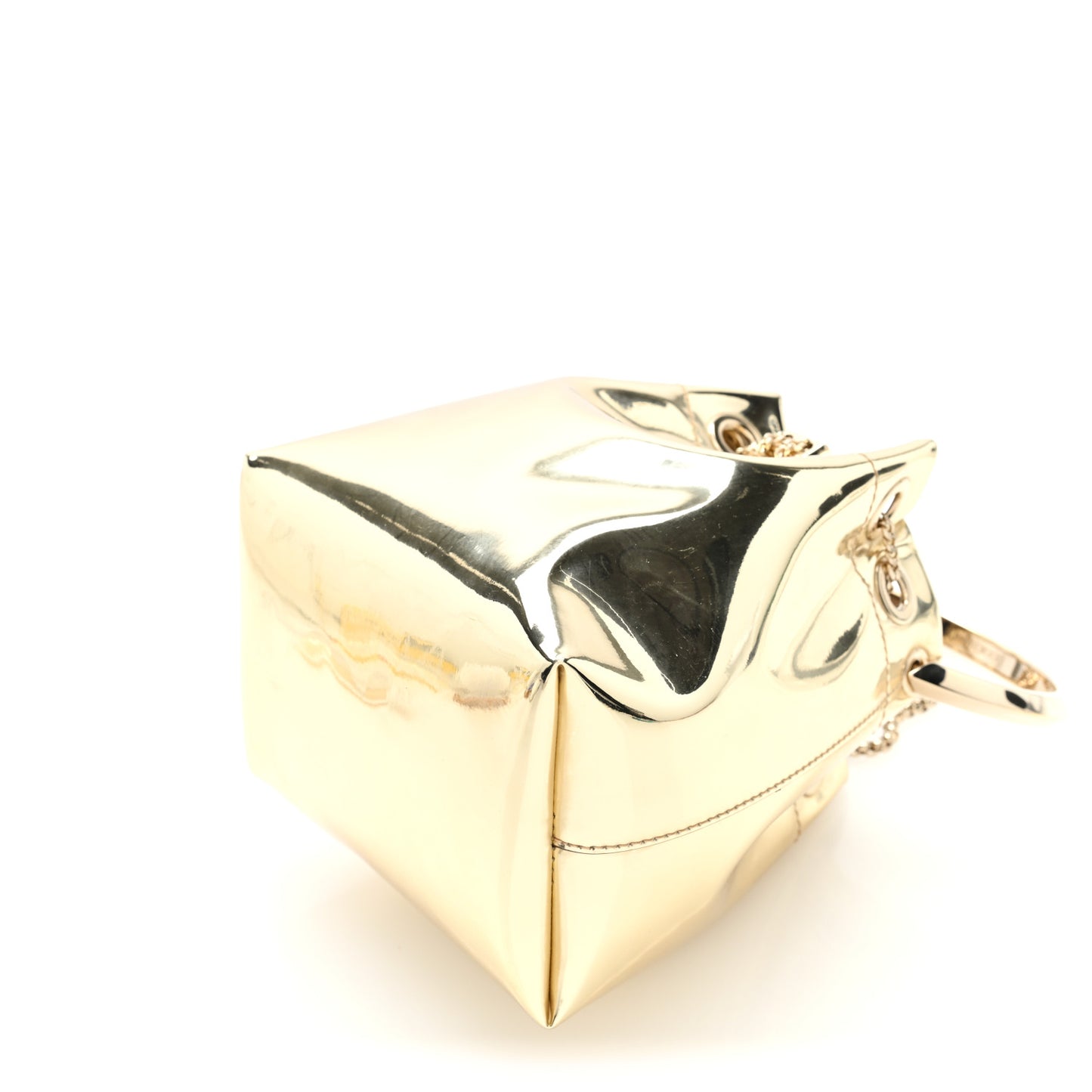 Metallic Patent Bon Bon Bag Gold