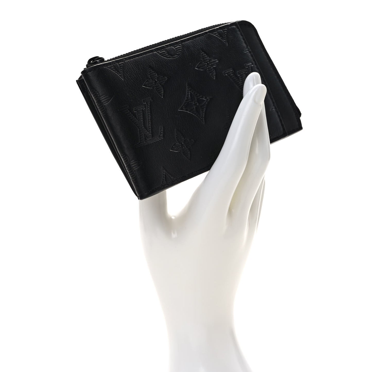 Calfskin Monogram Shadow Hybrid Wallet Black