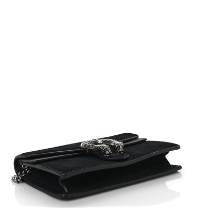 Gucci Suede Super Mini Dionysus Shoulder Bag Black 4 of 6