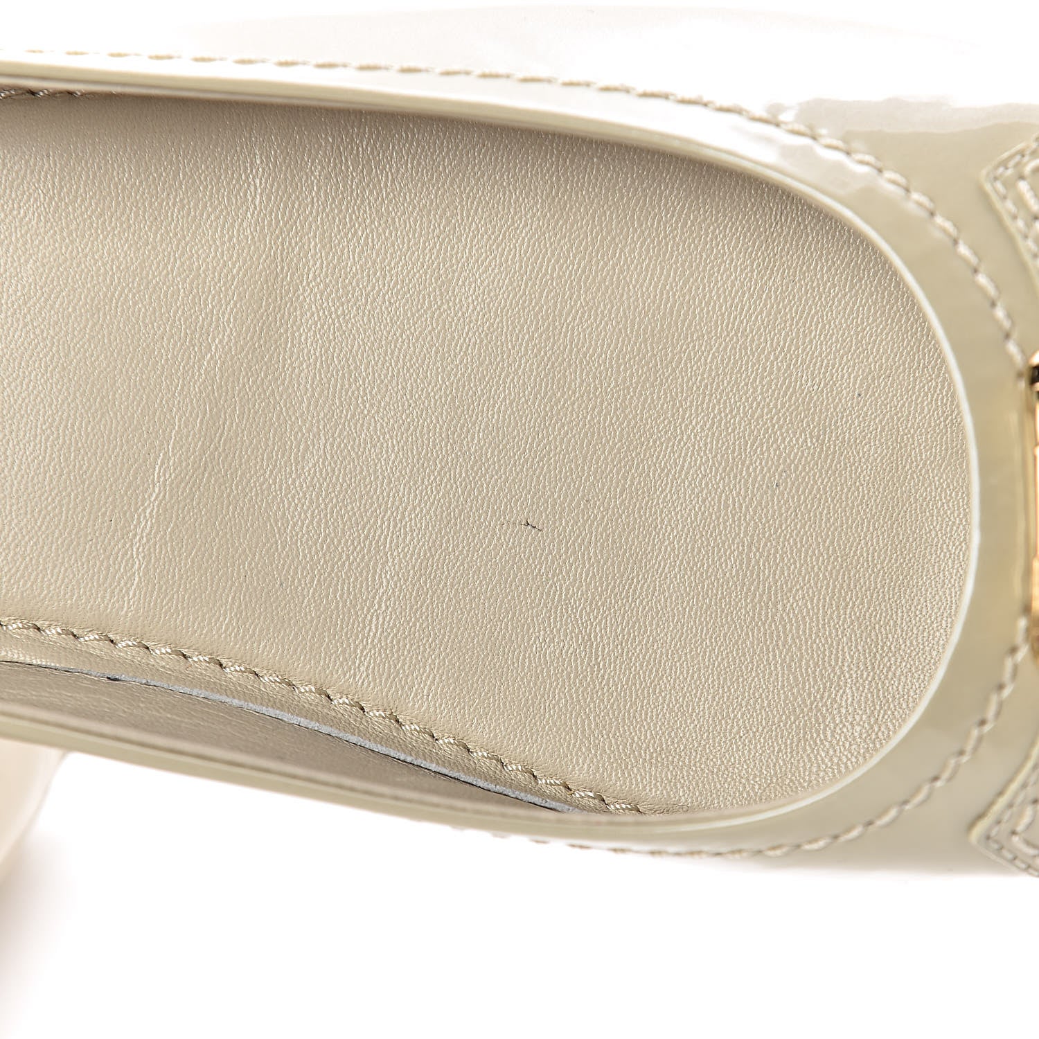 Louis Vuitton Patent Calfskin Oxford Ballerina Flats 41 Creme 9 of 13