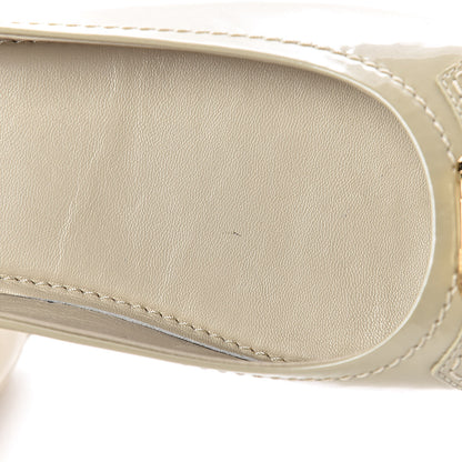 Louis Vuitton Patent Calfskin Oxford Ballerina Flats 41 Creme 9 of 13