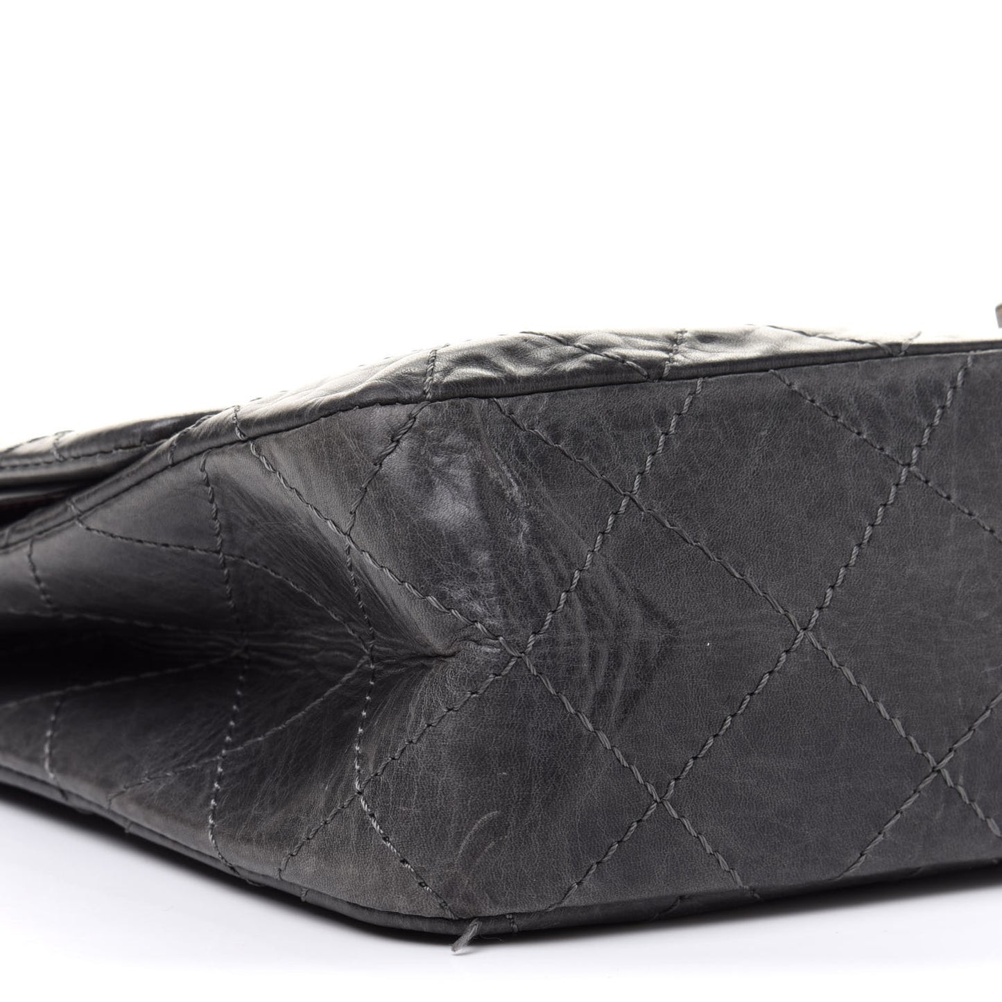 Aged Calfskin Quilted 50th Anniversary 2.55 Reissue 227 Flap Grey