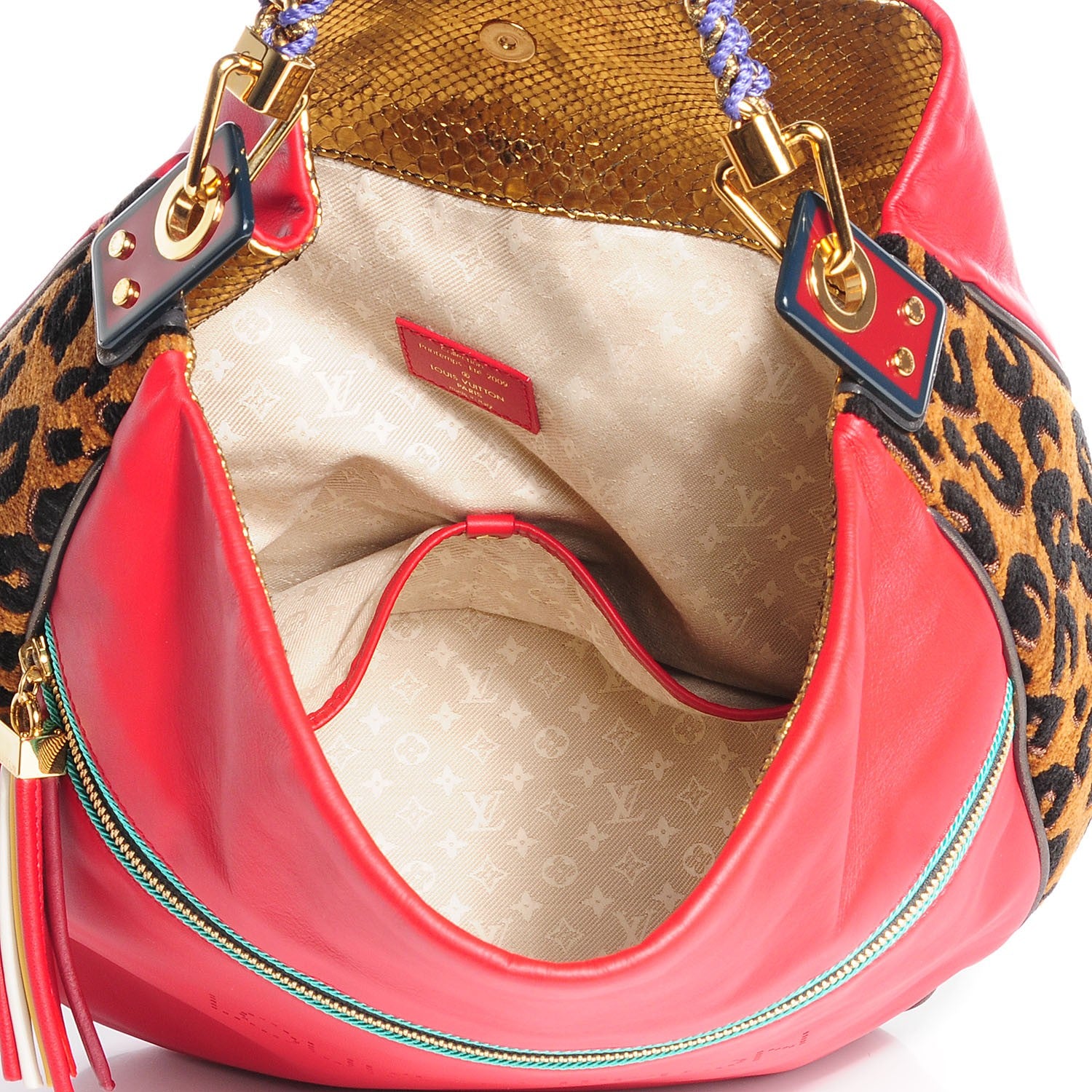Louis Vuitton Supple Calfskin Safari Flight Bag Rouge 7 of 7