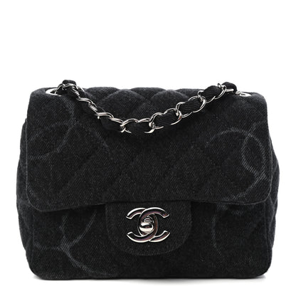 Chanel Denim CC Quilted Mini Square Flap Black 1 of 10