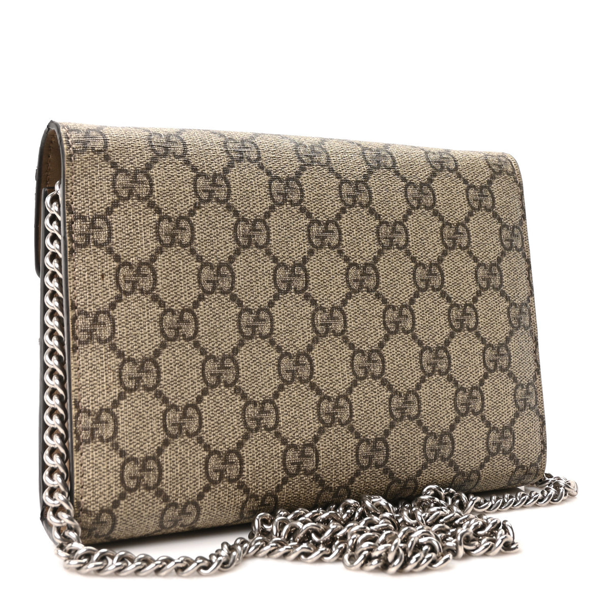 Gucci GG Supreme Monogram Mini Dionysus Chain Wallet Beige Taupe 3 of 10