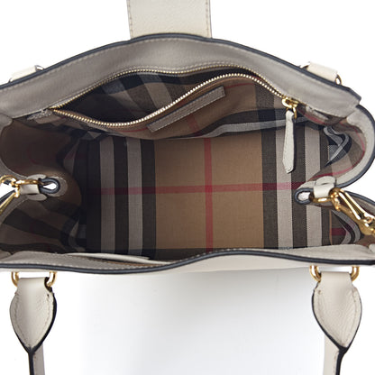 Burberry Soft Grain Calfskin Medium Buckle Tote Limestone 5 of 9