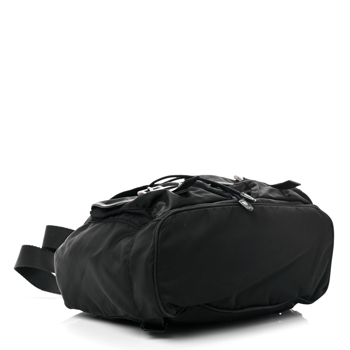 Tessuto Nylon Calfskin Medium Backpack Black