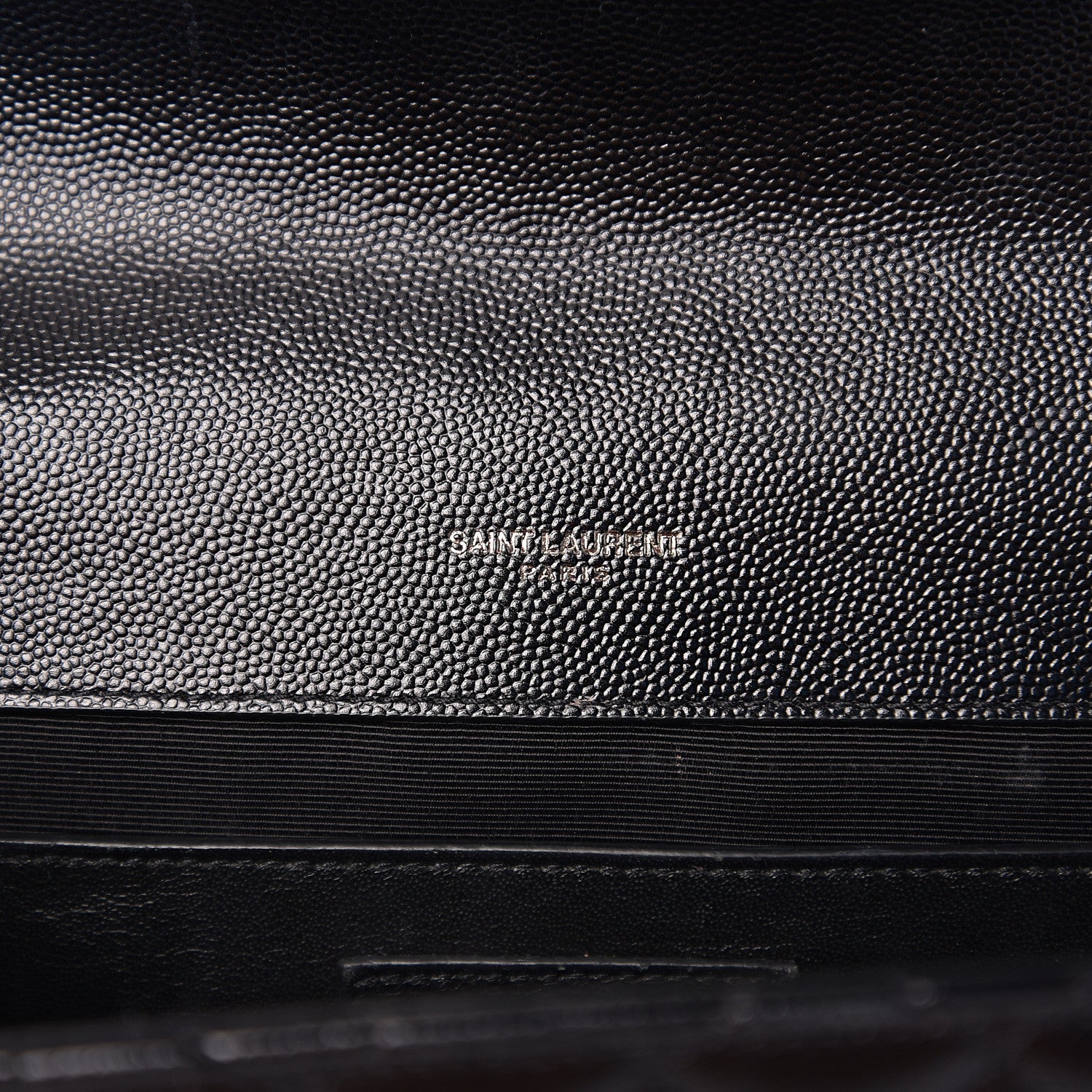 Saint Laurent Grain De Poudre Textured Mixed Matelasse Triquilt Medium Monogram Satchel Black 5 of 11