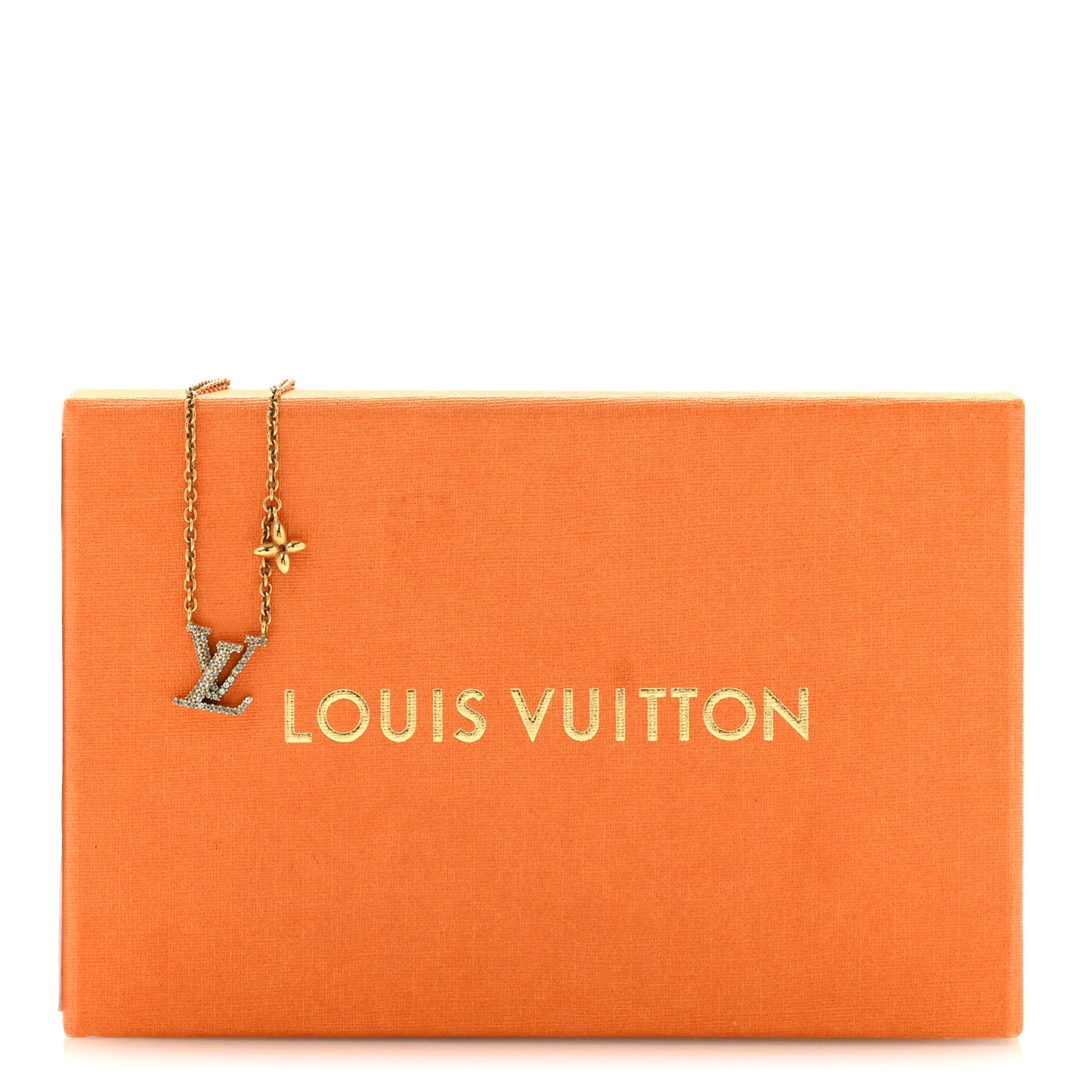 Metal Crystal LV Iconic Necklace Gold
