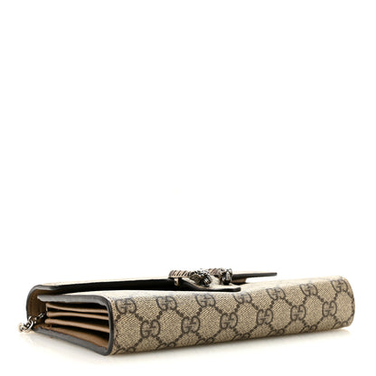 Gucci GG Supreme Monogram Mini Dionysus Chain Wallet Beige Taupe 4 of 14