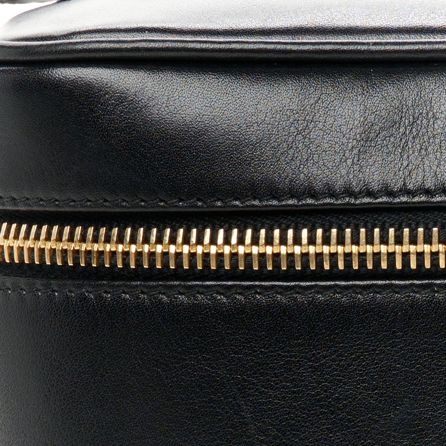 Calfskin Cosmetic Vanity Bag Black