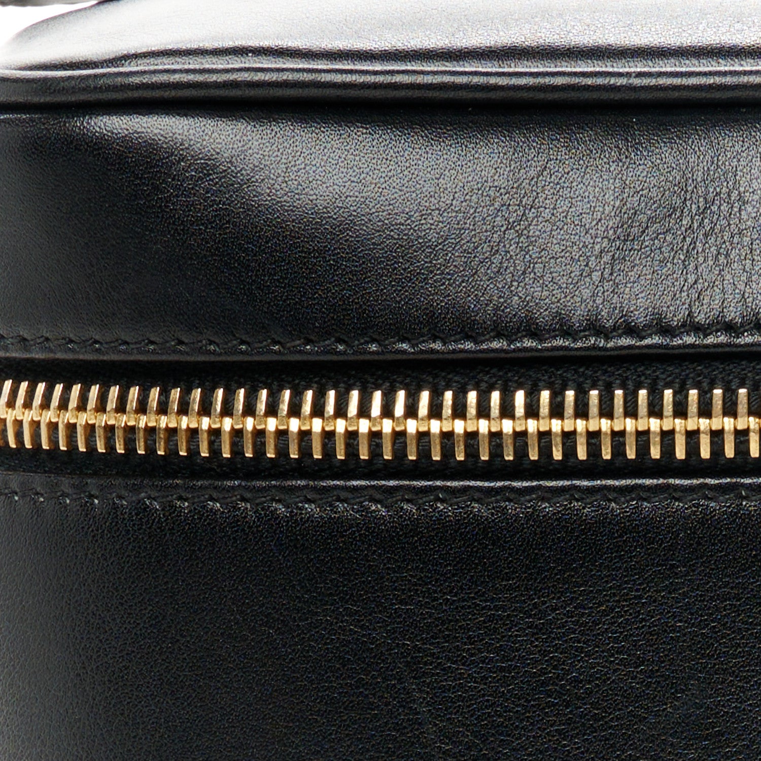 Chanel Calfskin Cosmetic Vanity Bag Black 9 of 9