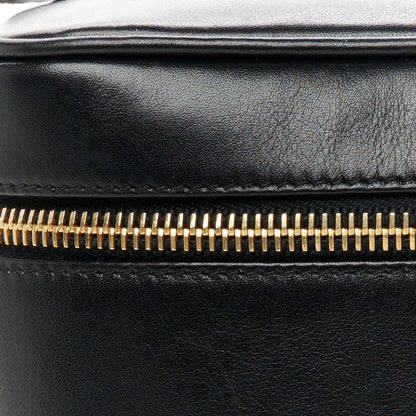 Chanel Calfskin Cosmetic Vanity Bag Black 9 of 9