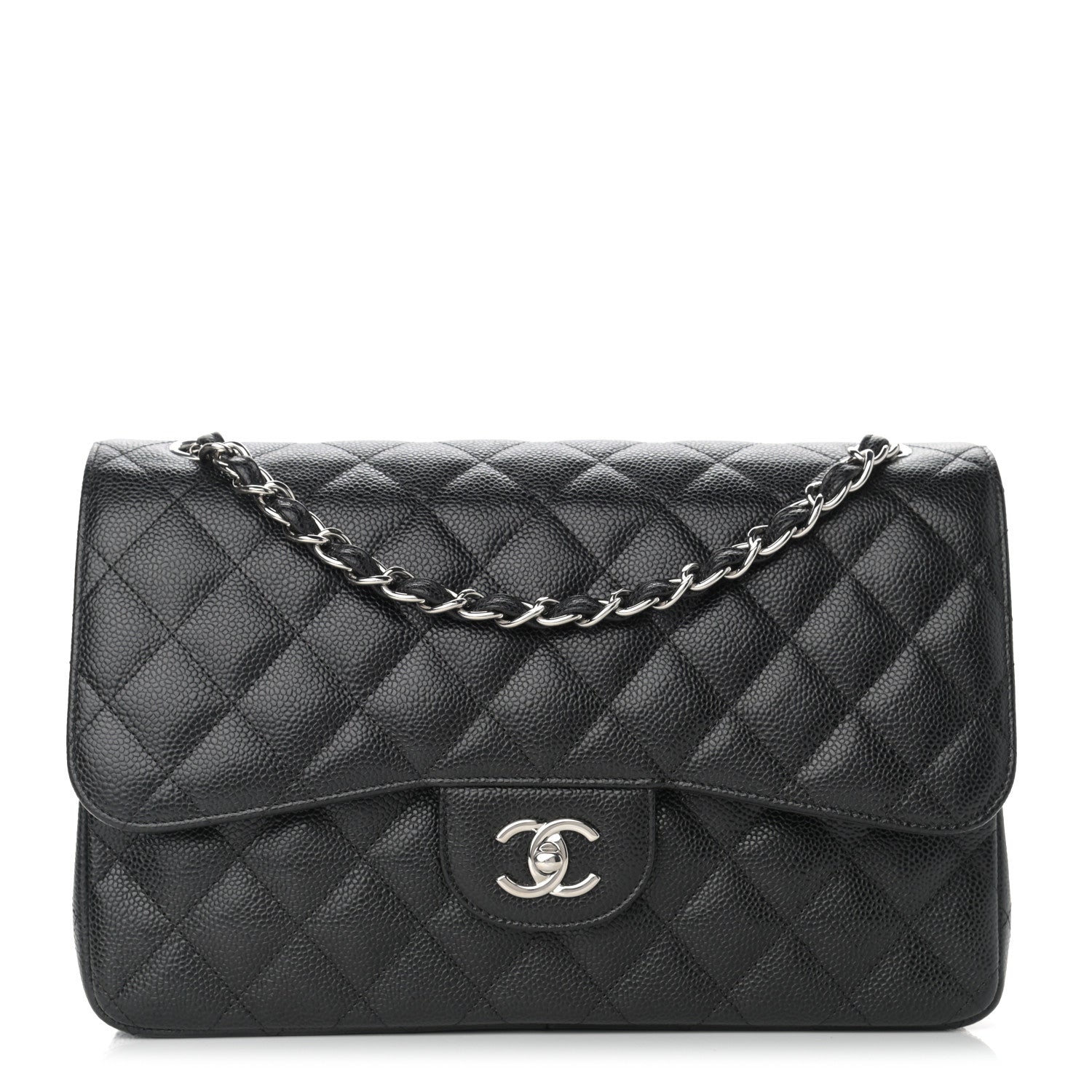 Chanel Caviar Quilted Jumbo Double Flap Black 1 of 9