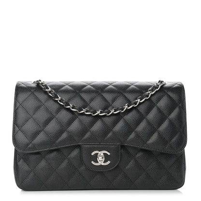 Chanel Caviar Quilted Jumbo Double Flap Black 1 of 9