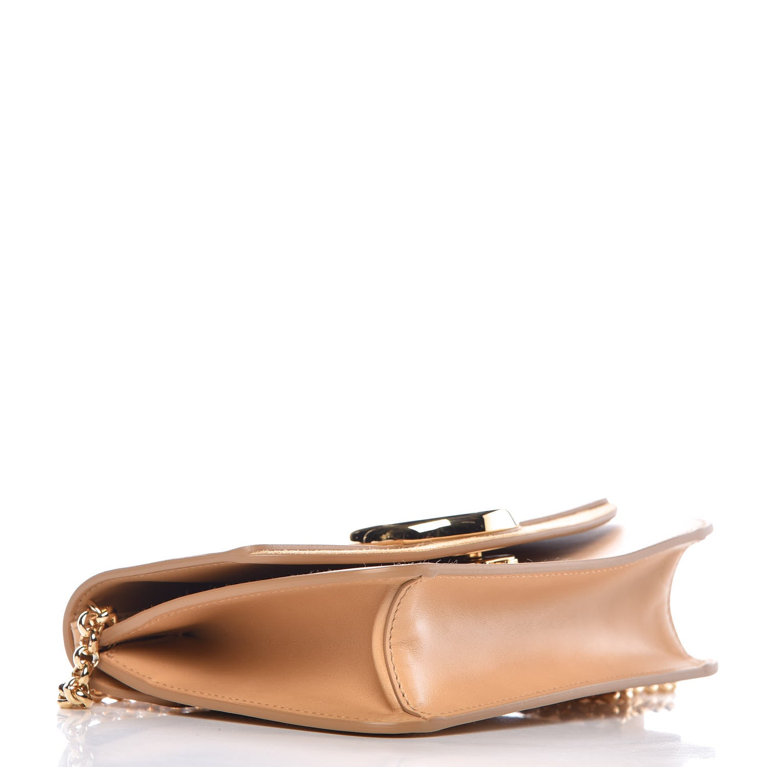 Chloe Calfskin Suede C Clutch With Chain Bleached Brown 4 of 7