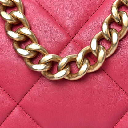 Chanel Goatskin Quilted Maxi 19 Flap Pink 10 of 10