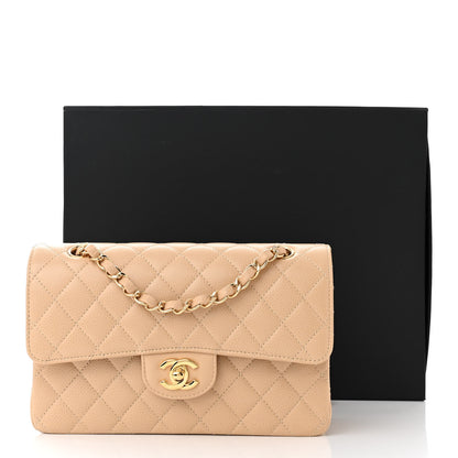 Chanel Caviar Quilted Small Double Flap Beige 11 of 11