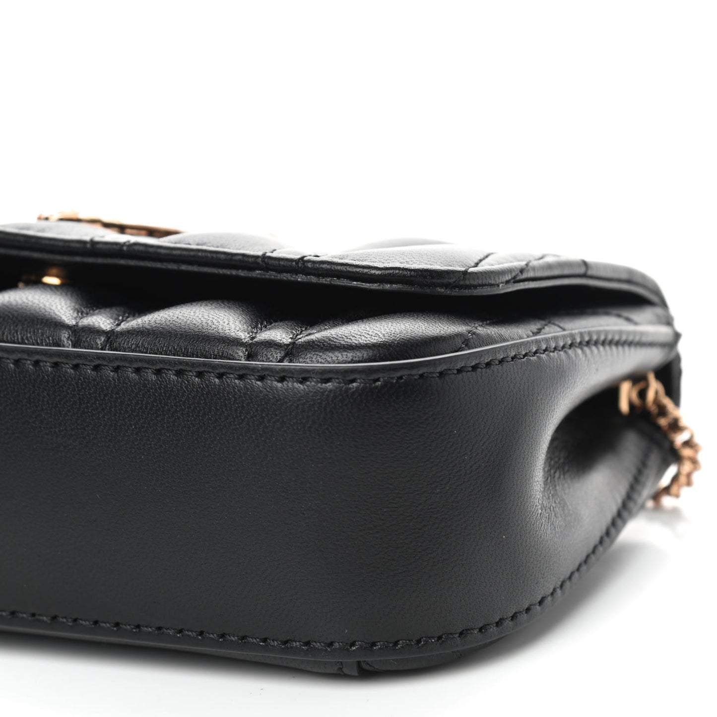 Nappa Quilted Virtus Evening Bag Black