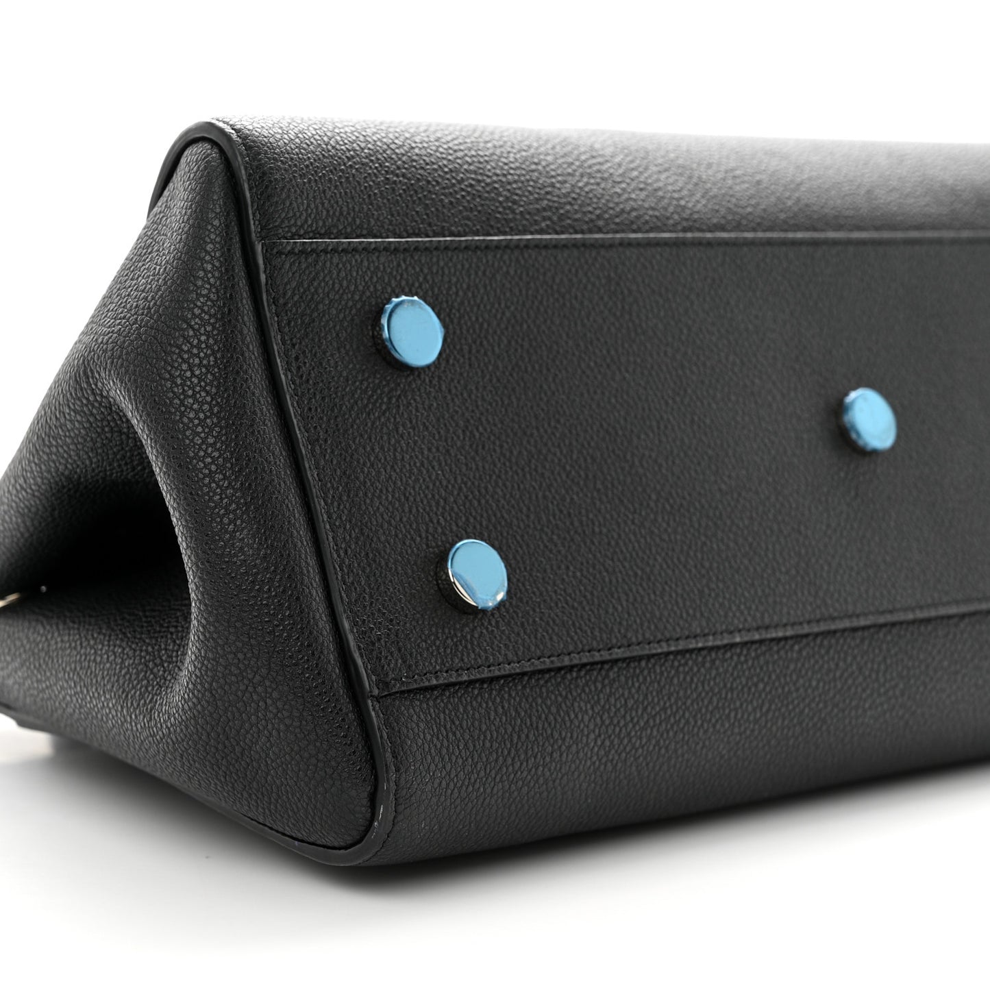 Grained Calfskin Small Cabas Rive Gauche Black