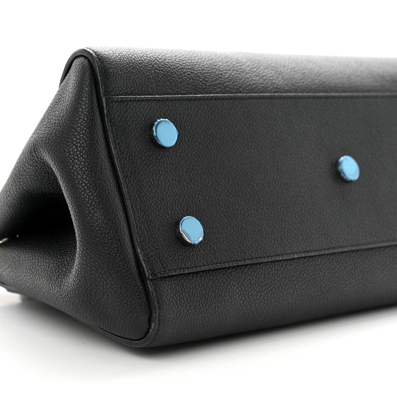 Saint Laurent Grained Calfskin Small Cabas Rive Gauche Black 8 of 10