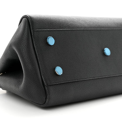 Saint Laurent Grained Calfskin Small Cabas Rive Gauche Black 8 of 10