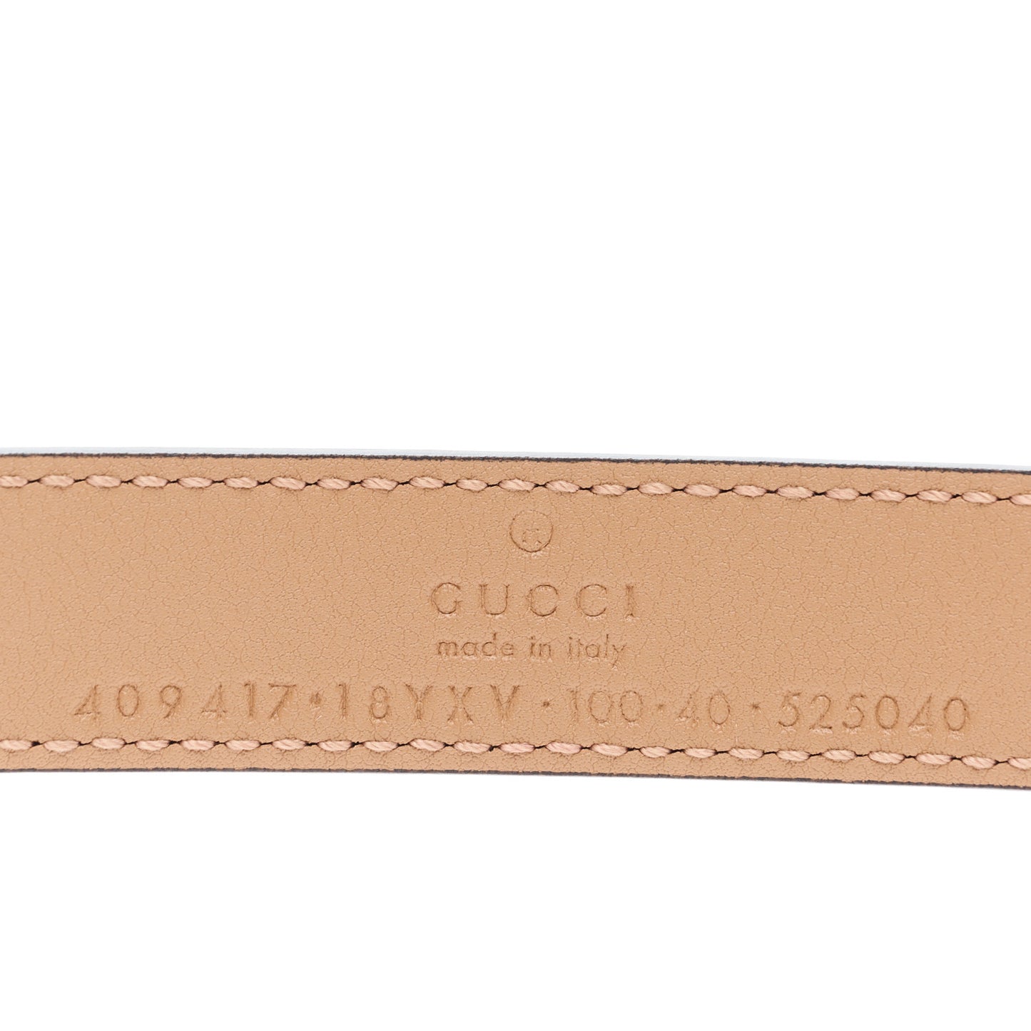 Azalea Calfskin Enamel Monochrome Double G 20mm Belt 100 40 Camelia