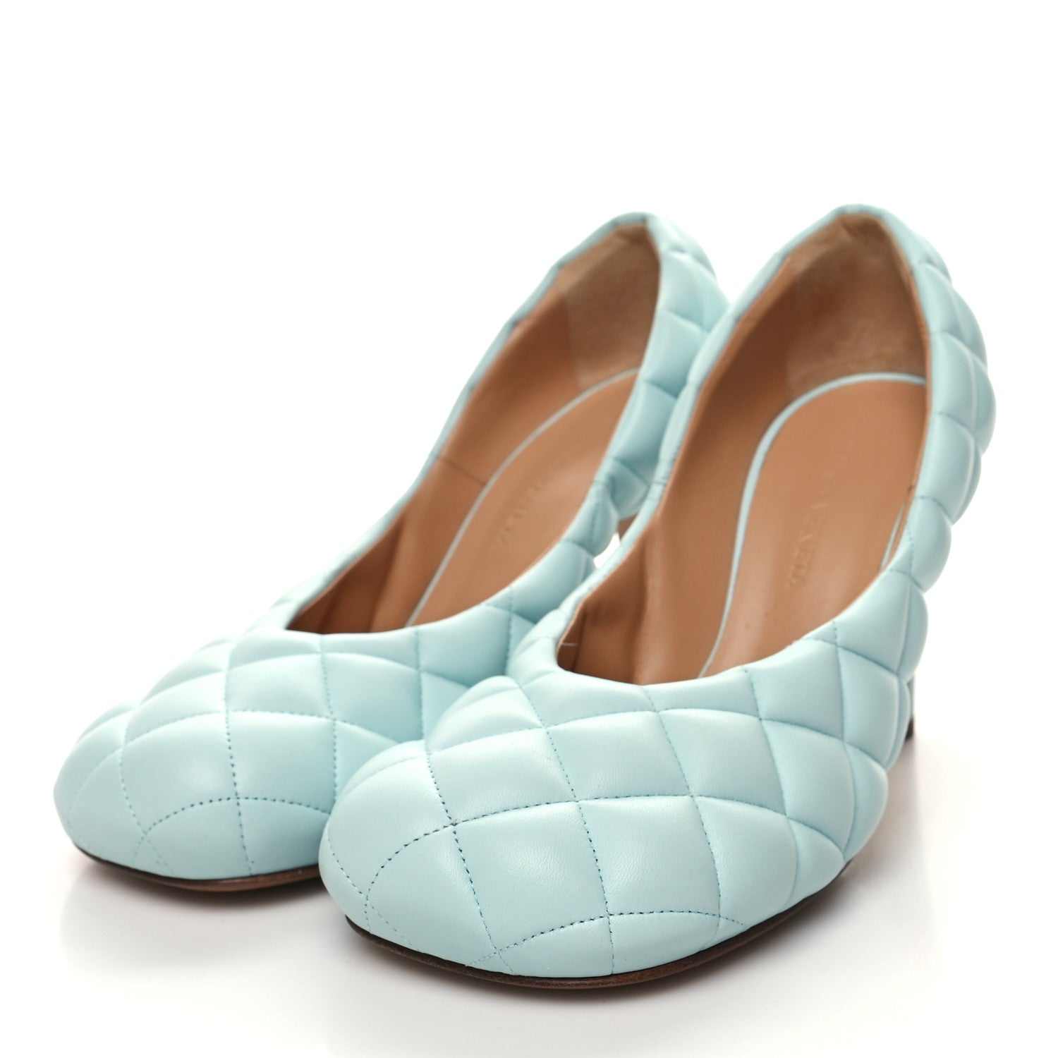 Bottega Veneta Nappa Matelasse Padded Dream Pumps 38 Topazio 3 of 7
