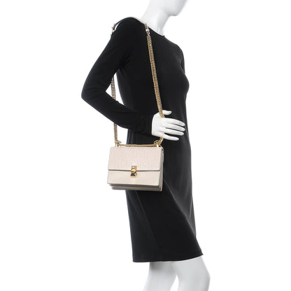 Fendi Vitello Liberty FF 1974 Embossed Small Kan I Shoulder Bag Camelia 2 of 9