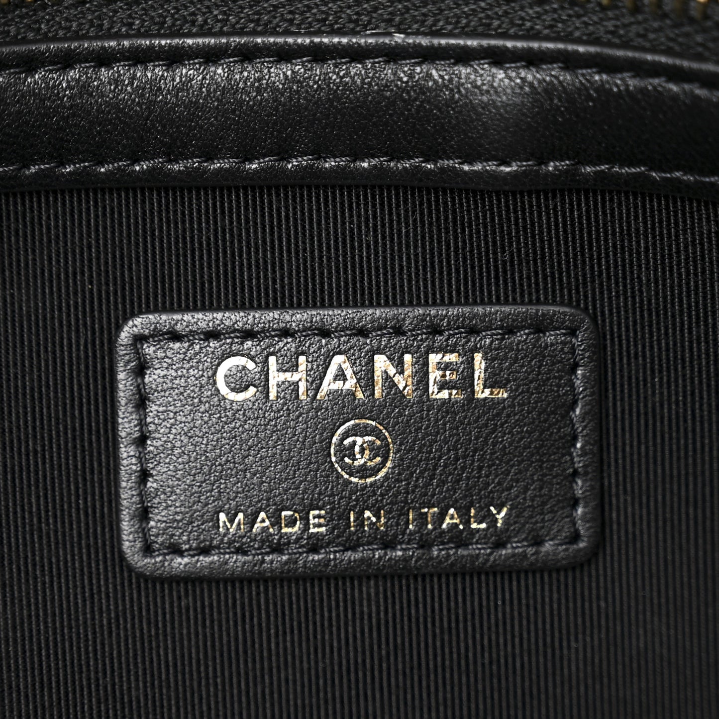 Lambskin Enamel Quilted Document Portfolio Holder Black