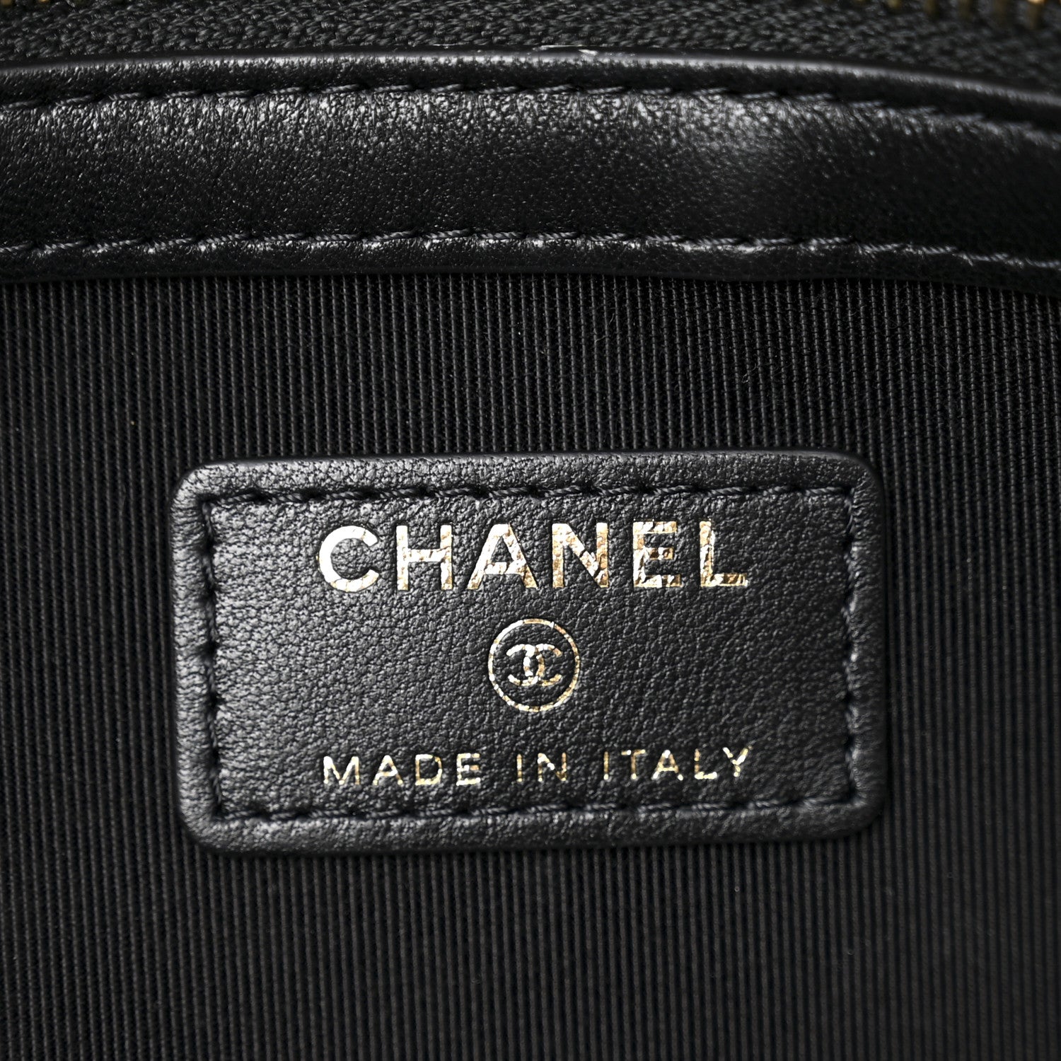 Chanel Lambskin Enamel Quilted Document Portfolio Holder Black 6 of 9