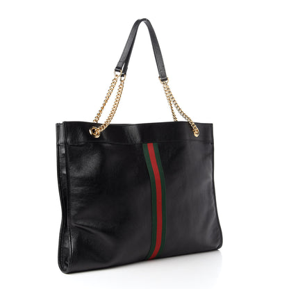 Gucci Calfskin Large Rajah Chain Tote Black 3 of 10