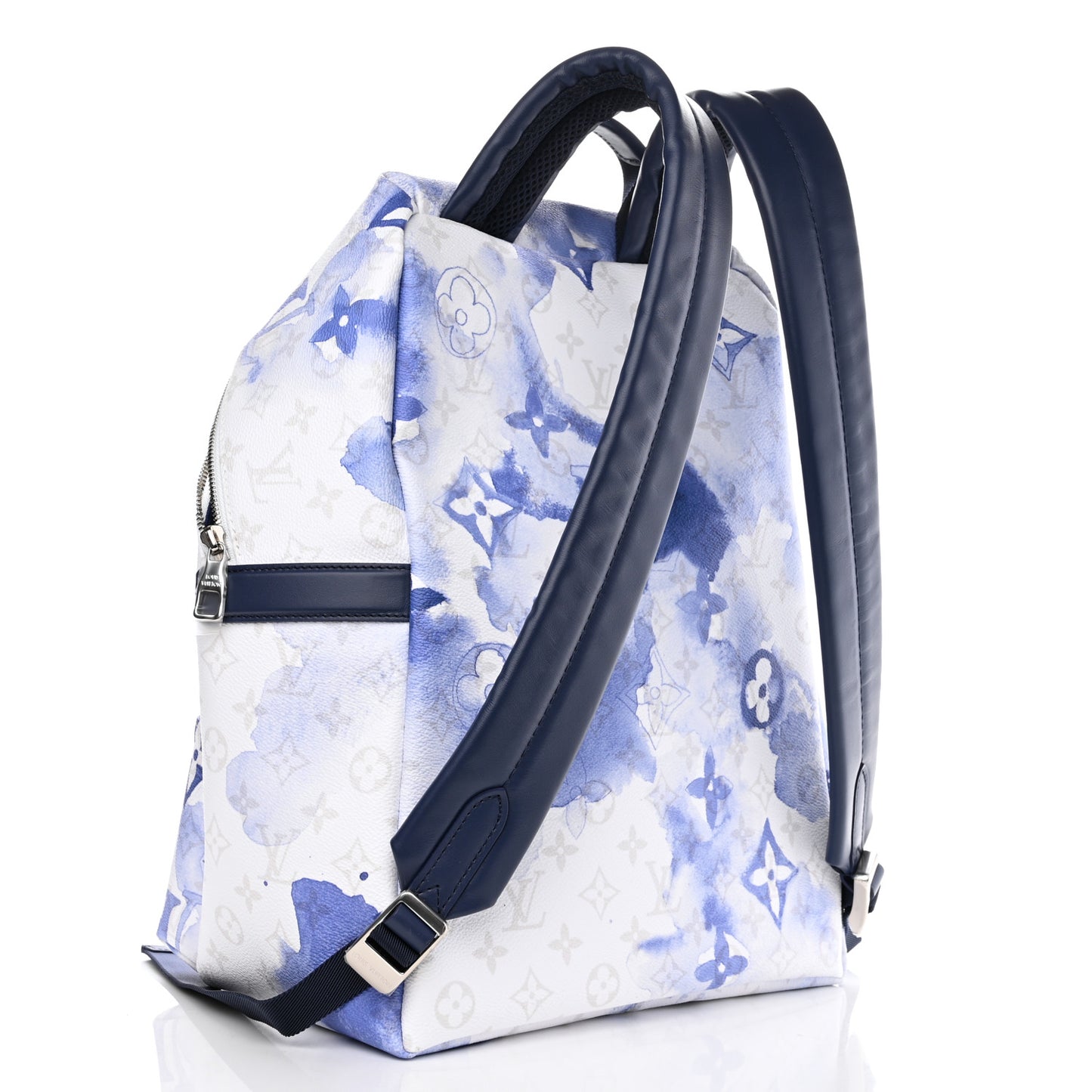 Monogram Watercolor Discovery Backpack Blue