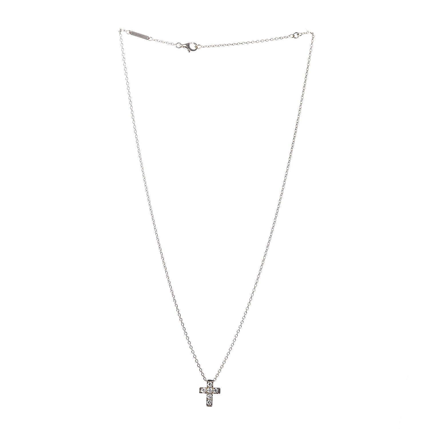 Van Cleef & Arpels 18K Yellow Gold Diamond Cross Pendant Necklace 3 of 5