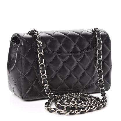 Chanel Lambskin Quilted Mini Rectangular Flap Black 3 of 11