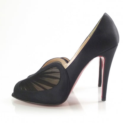 Christian Louboutin Crepe Satin Papilipi 100 Pumps 40.5 Black 2 of 8