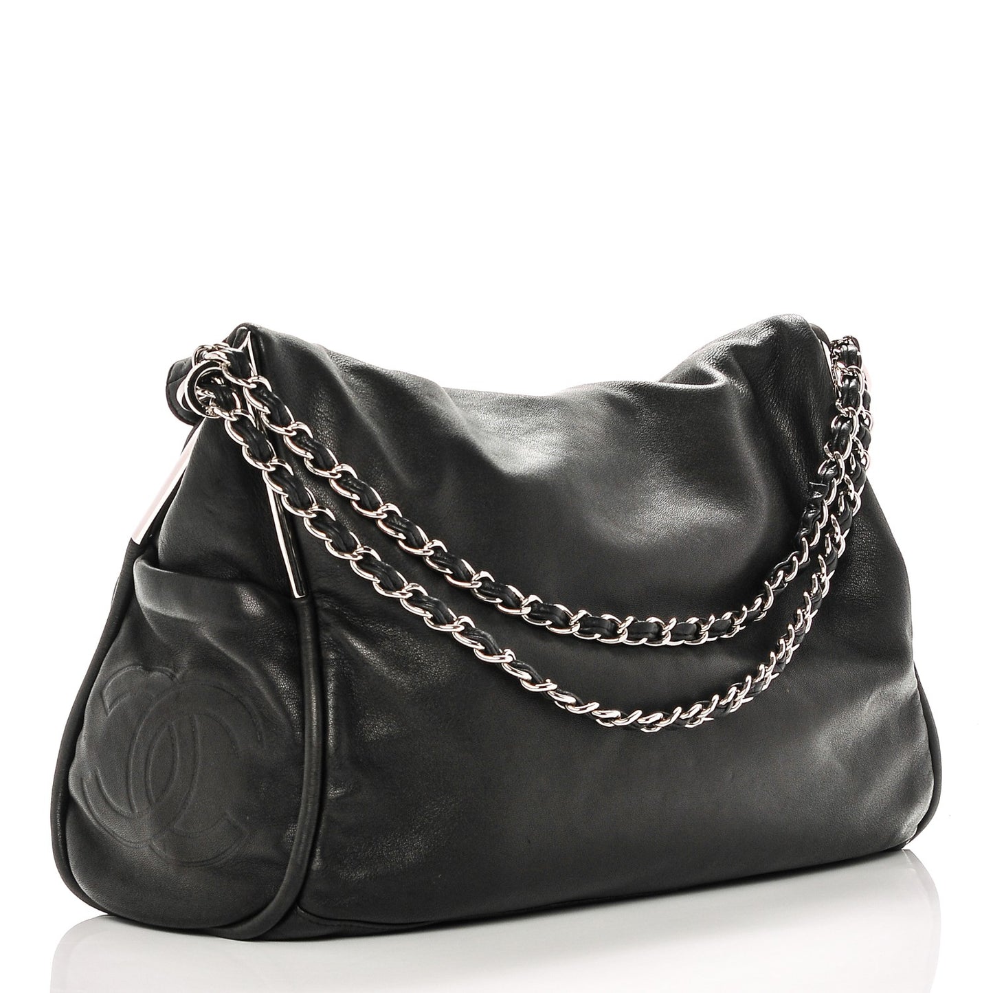 Lambskin Large Ultimate Soft Tote Black