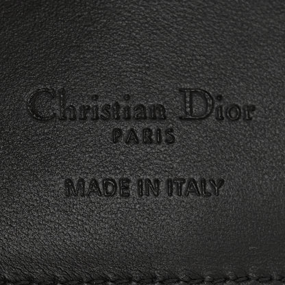 Christian Dior Lambskin Cannage Lady Dior Dahlia Wallet Black 6 of 9