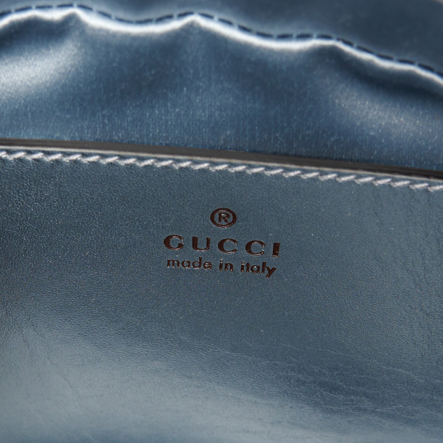 Iridescent Nappa Chevron Matelasse Small GG Marmont Chain Shoulder Bag Iridescent Snow Light Blue