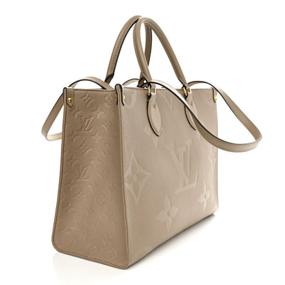 Louis Vuitton LOUIS VUITTON Empreinte Monogram Giant Onthego MM Tourterelle 3 of 9