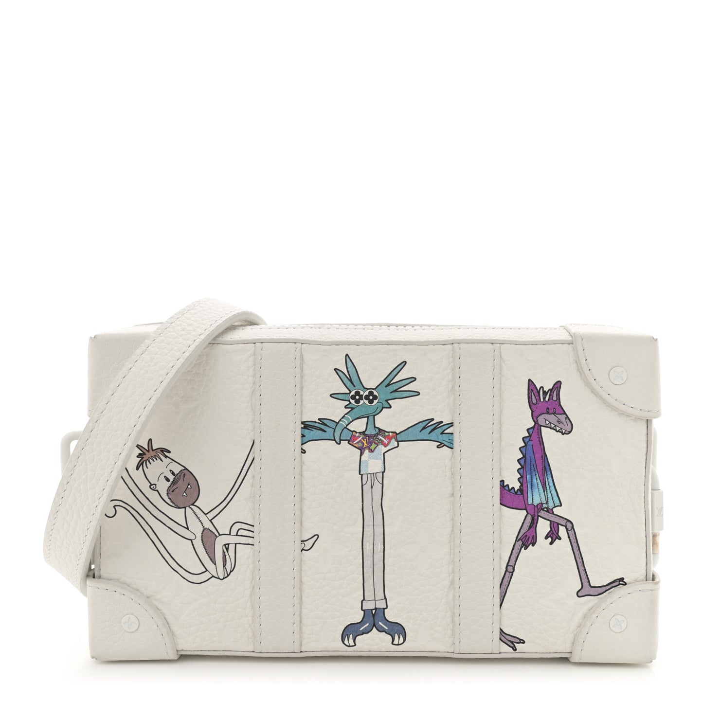 Taurillon Monogram LV Friends Soft Trunk Wallet White