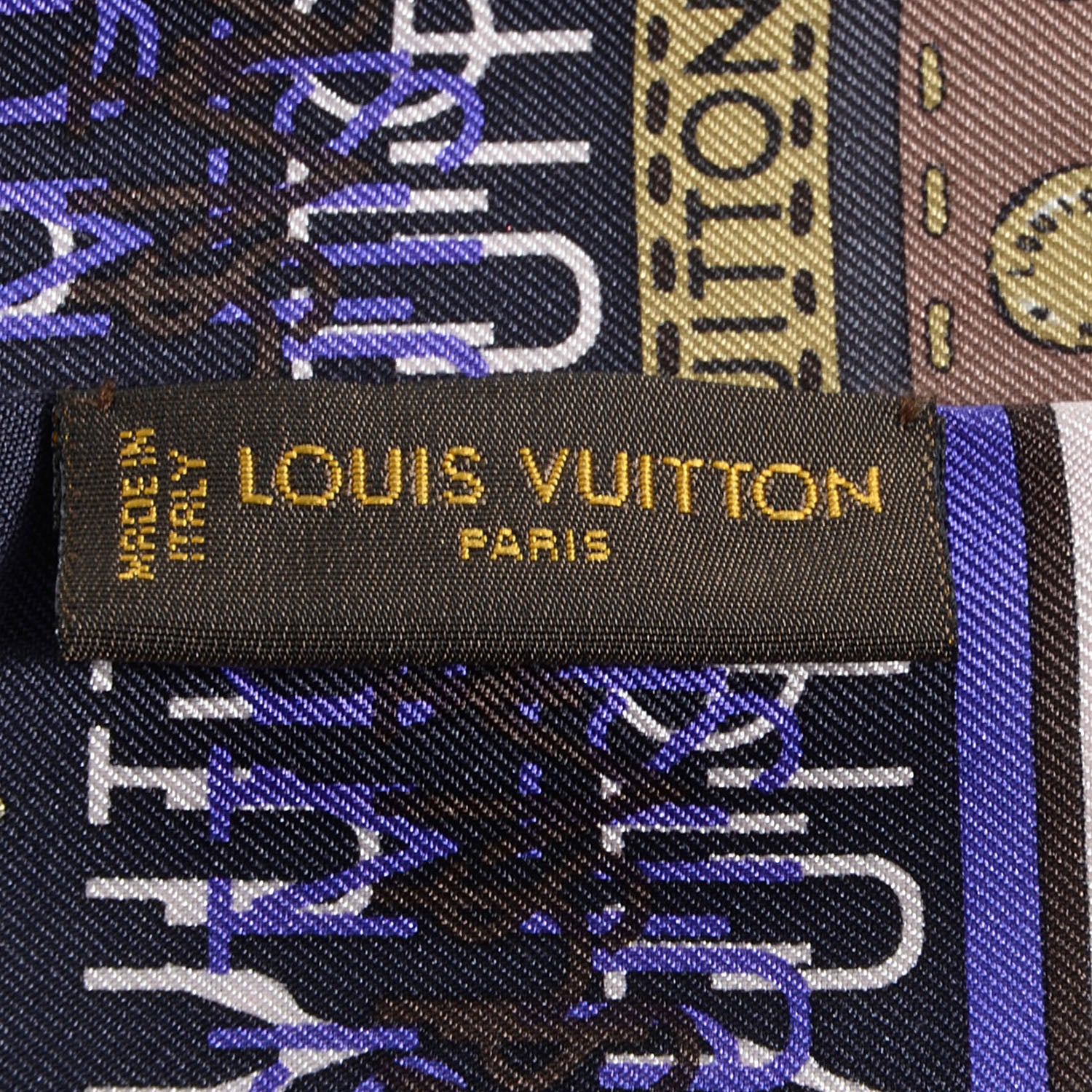 Louis Vuitton Silk Monogram Map Bandeau 6 of 6