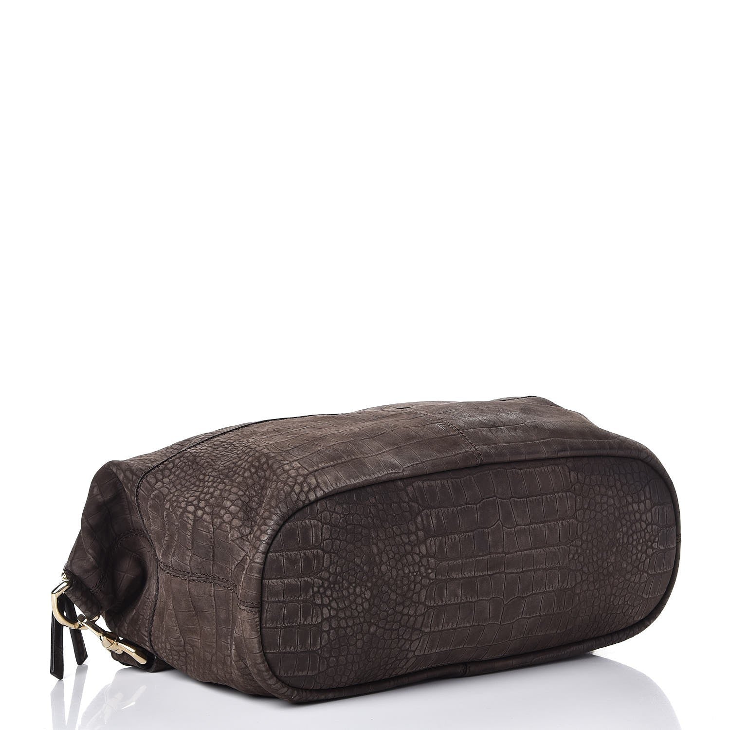 Givenchy Nubuck Crocodile Embossed Medium Nightingale Dark Brown 4 of 13