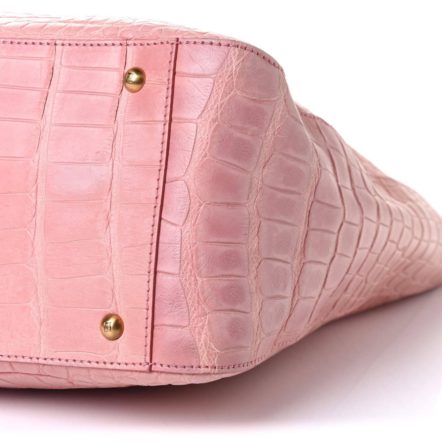 Fendi Alligator Large Twins Tote Pink 16 of 18