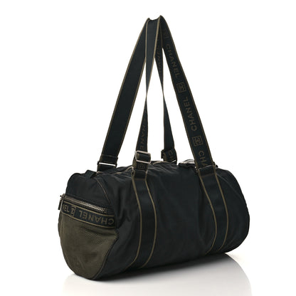 Chanel Nylon Sport Duffle Black Green 3 of 10